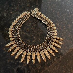 BCBG Gold and Black Statement Necklace